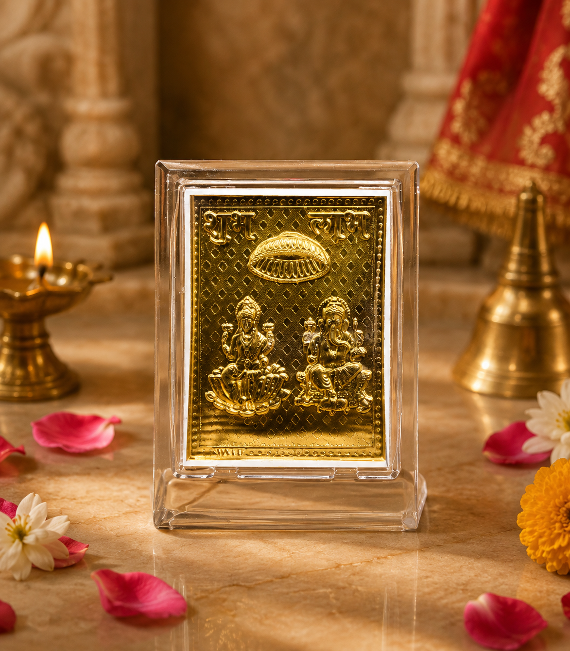 Durga maa Shree Lakshmi Ganesh – Foil Stand - Image 1